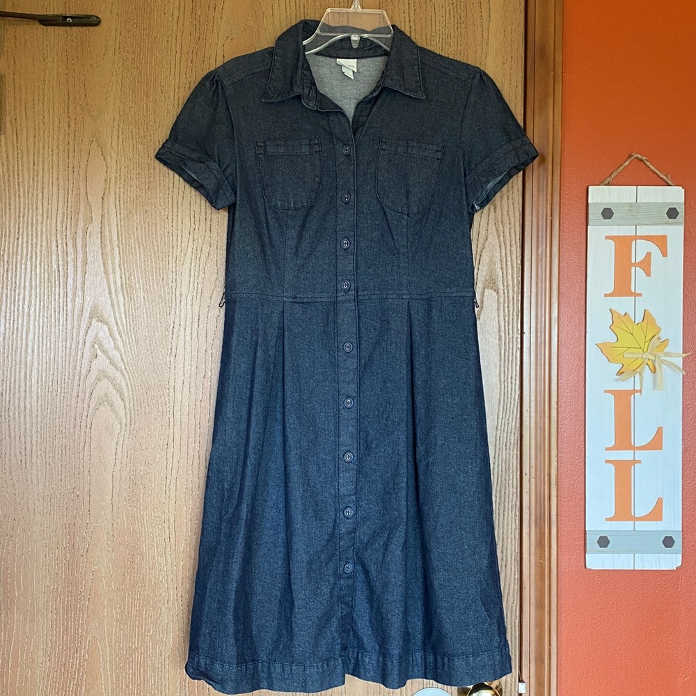 Merona Short Sleeve Denim Button Up Dress